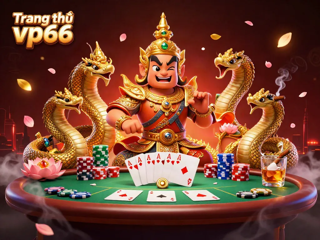 Engage with the captivating Trang chủ vp66 scene featuring vibrant poker and guardian elements.
