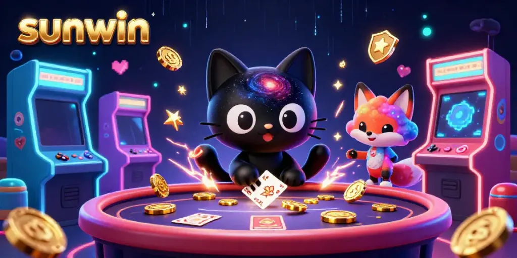 Experience exciting gameplay with sunwin's vibrant online casino featuring cosmic characters and dynamic game elements.