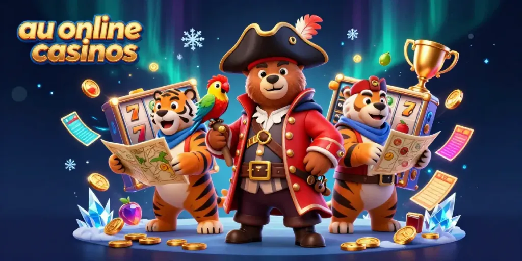 Win at au online casinos with exciting 3D pirate-themed slots and vivid game elements.