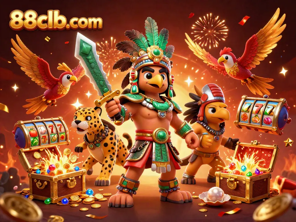 Engage with thrilling slot games at 88clb-com featuring captivating Aztec warriors and treasure!
