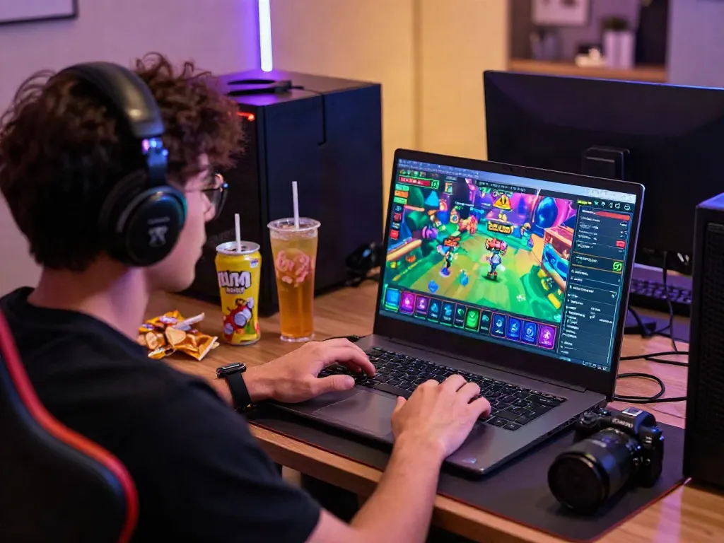 Pengguna dewi19 bermain permainan slot online dengan antusias di ruang gaming yang nyaman.