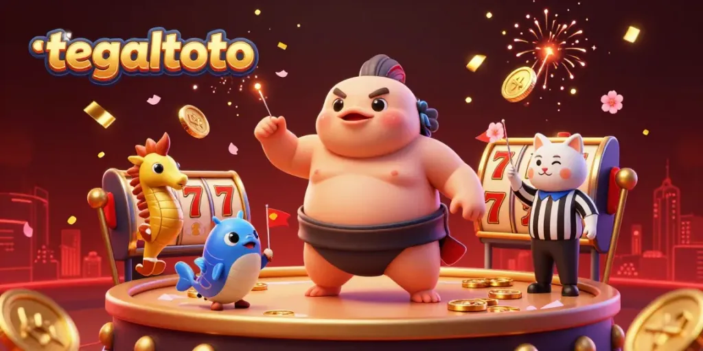 Engage with the exciting world of tegaltoto in a vibrant underwater casino scene filled with colorful characters and dynamic elements.