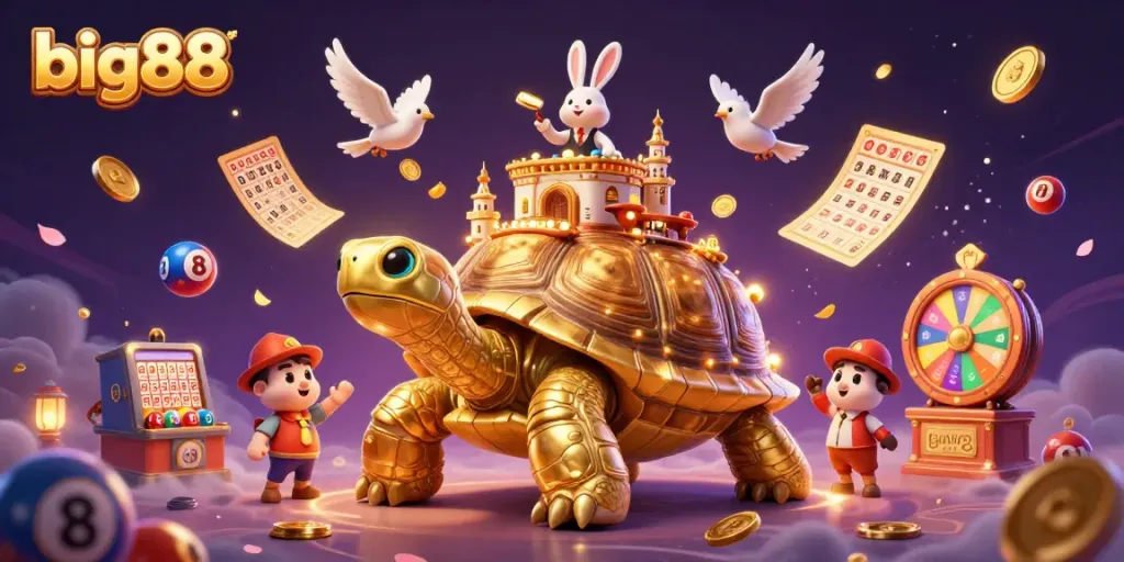 Experience excitement at big88 with a golden tortoise casino thriving with vibrant lottery games.
