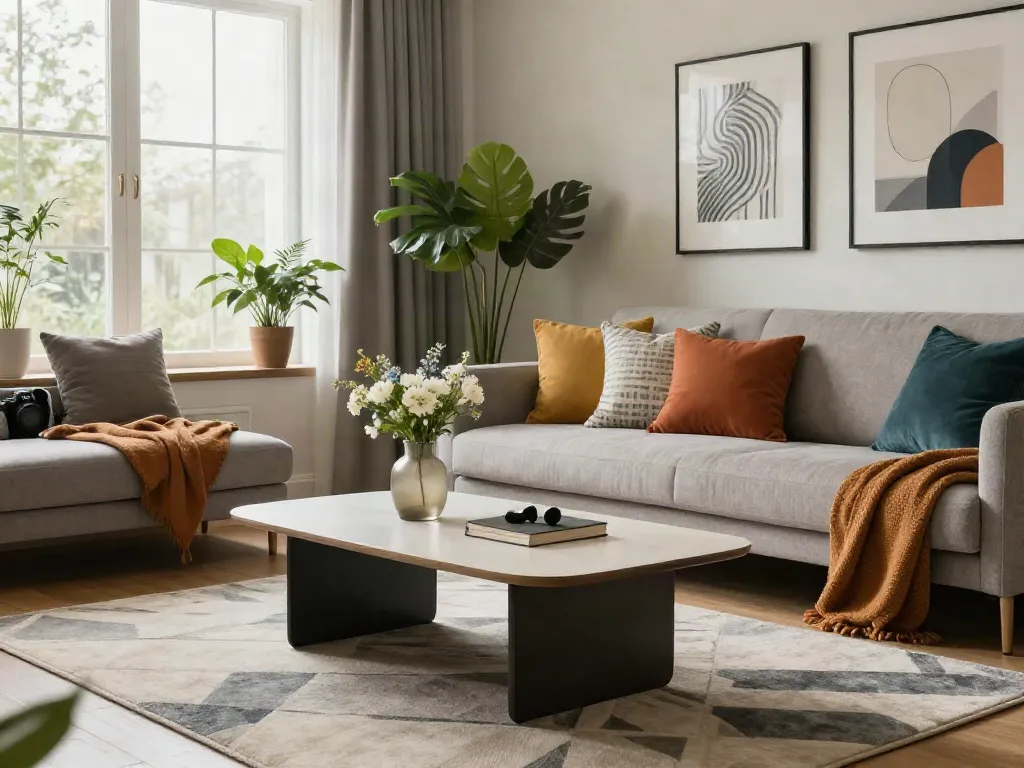 Desain interior ruang tamu modern dan nyaman di https://bespokegeometry.com/2015/07/22/cocoon/ dengan pencahayaan alami dan elemen geometri.