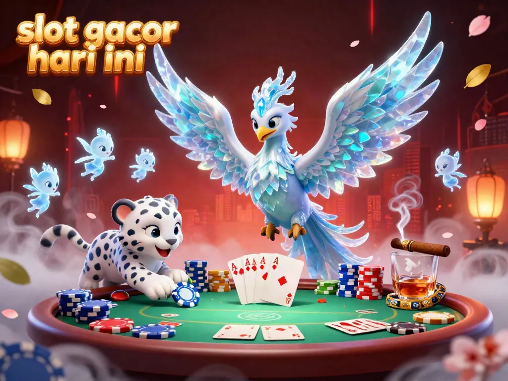 Menangkan slot gacor hari ini dengan ilustrasi berwarna-warni dan penuh energi yang menggambarkan suasana kasino
