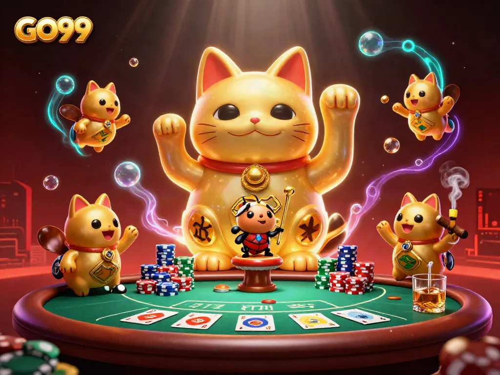 Engage with the GO99 casino universe through vibrant animated visuals of winning moments.