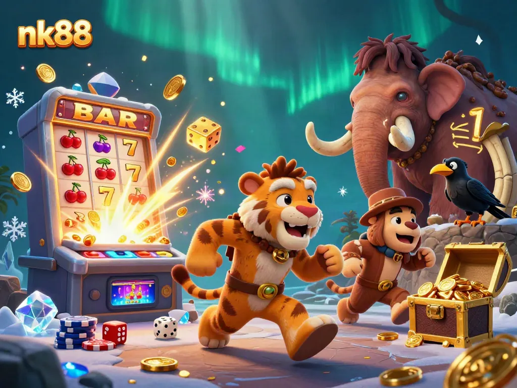 Experience exciting gameplay at nk88 with a vibrant casino scene and lively characters.