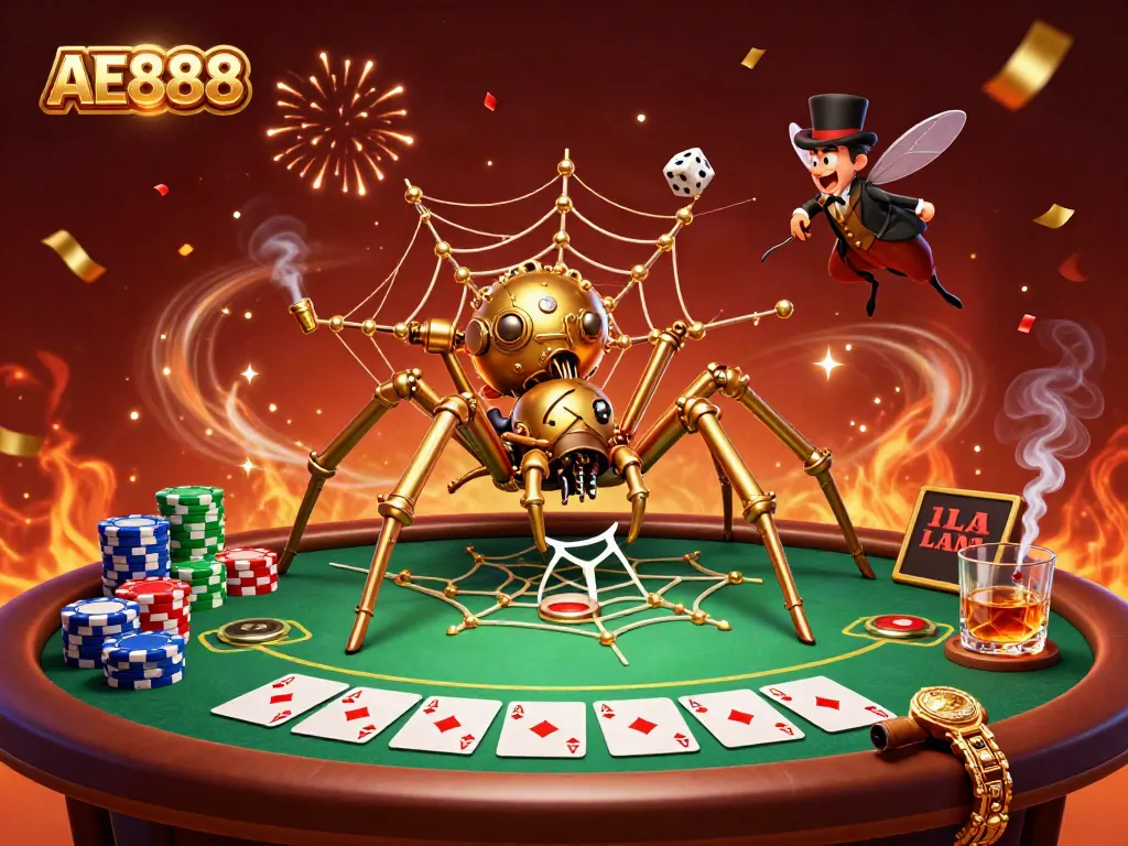 Experience thrilling poker action at AE888 with immersive 3D characters and rich casino elements.