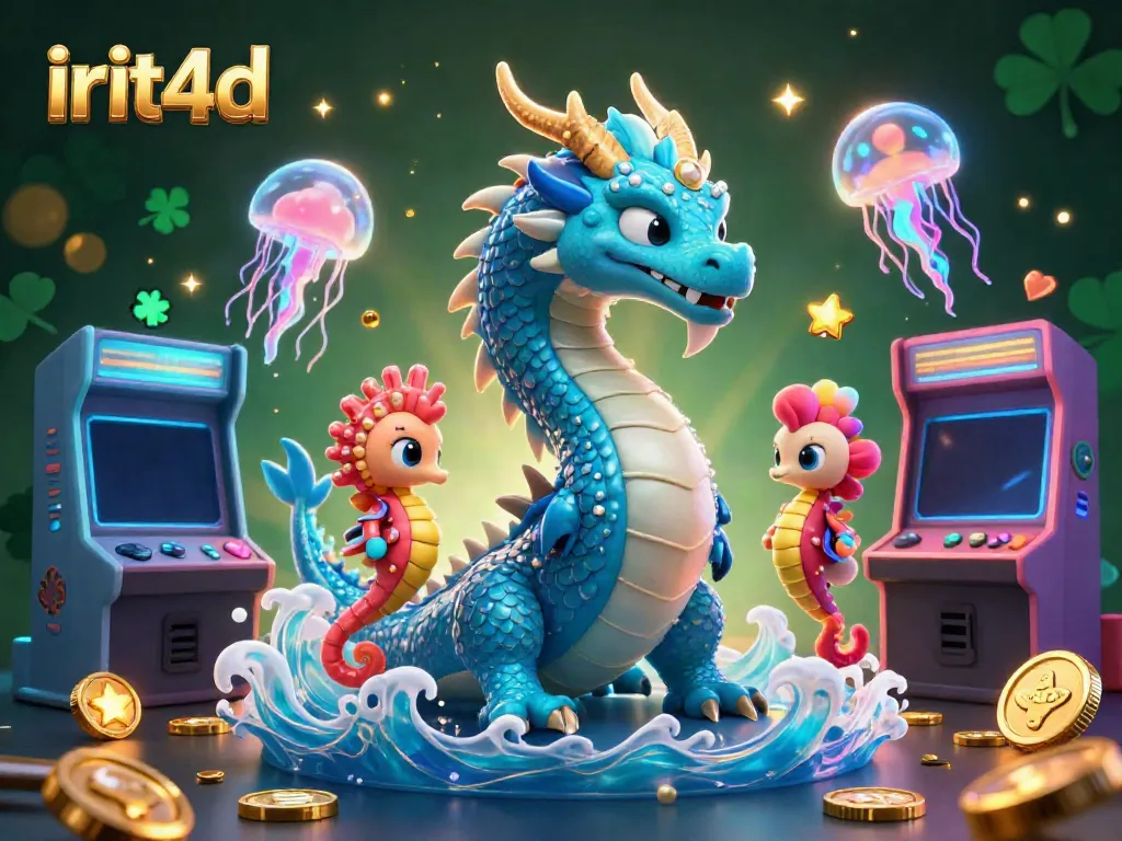 Experience the excitement of irit4d with fantasy characters amidst glowing casino elements.