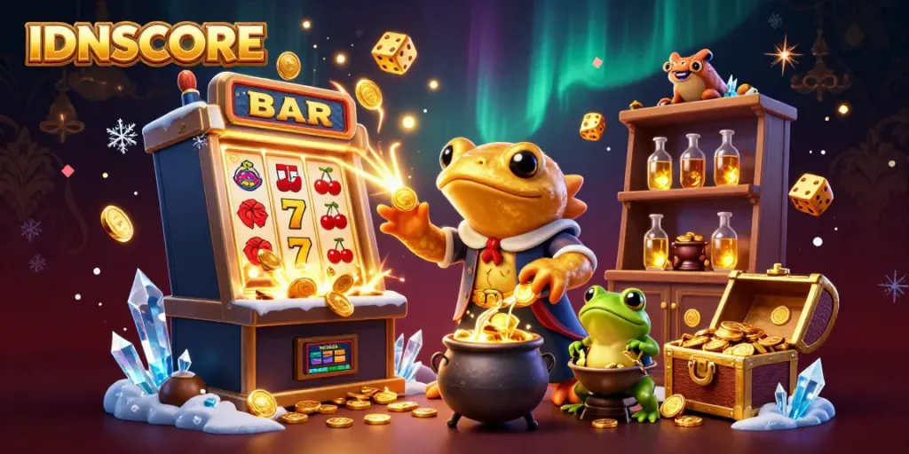 IDNSCORE boosts your gameplay with a vibrant scene of winning opportunities in a dynamic casino.