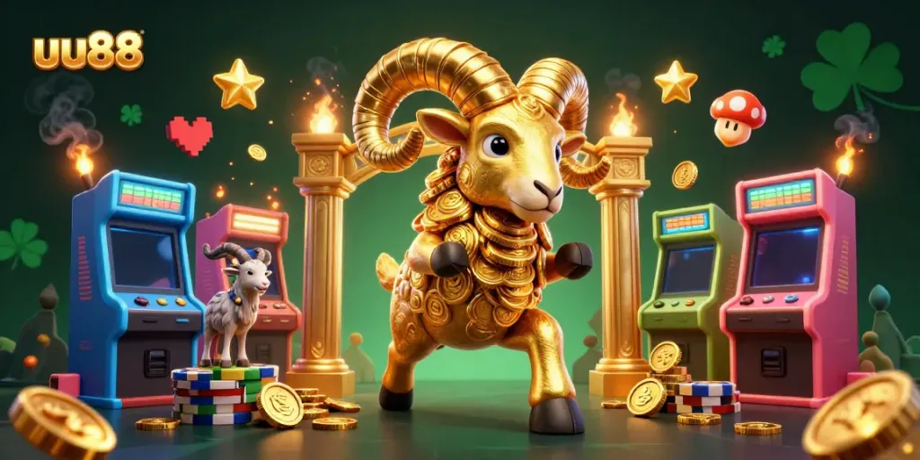 Experience thrilling wins with uu88 in a vibrant 3D casino scene full of excitement.