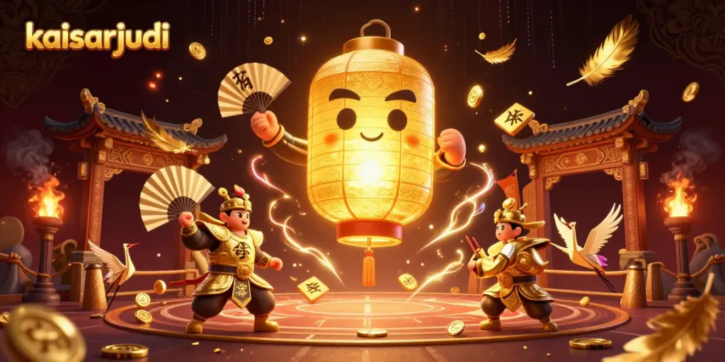 Experience the thrilling kaisarjudi casino with dynamic characters and golden elements.