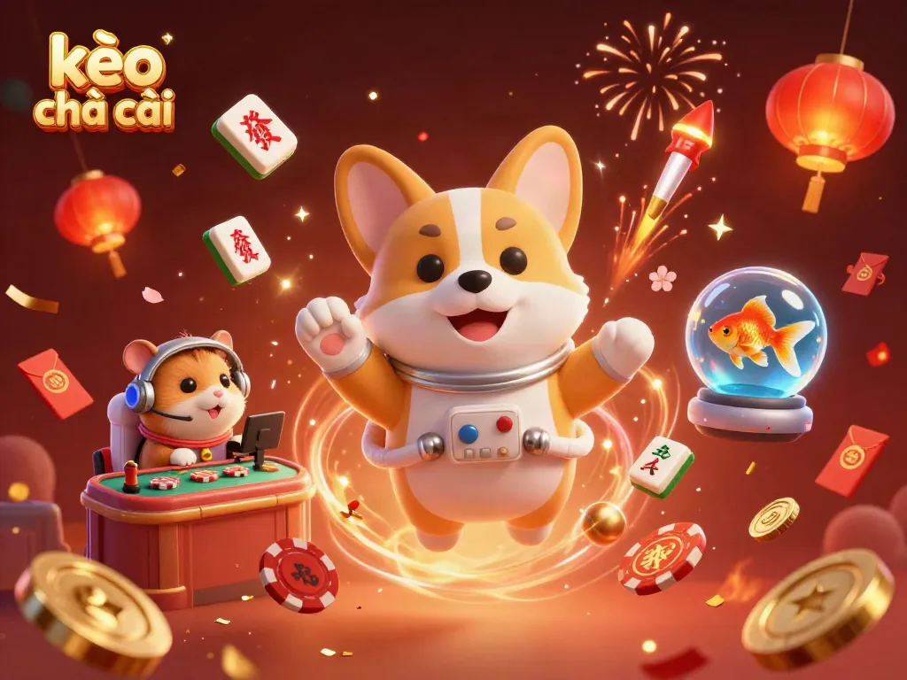 Join the fun at kèo nhà cái with engaging characters in a vibrant casino space!