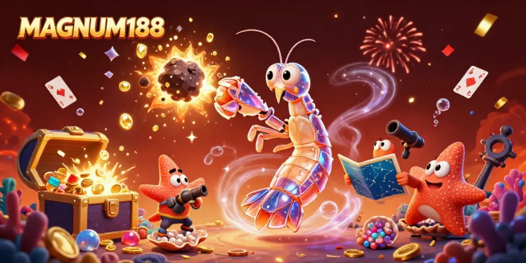 Experience thrilling gaming action at MAGNUM188 with vibrant underwater casino elements.