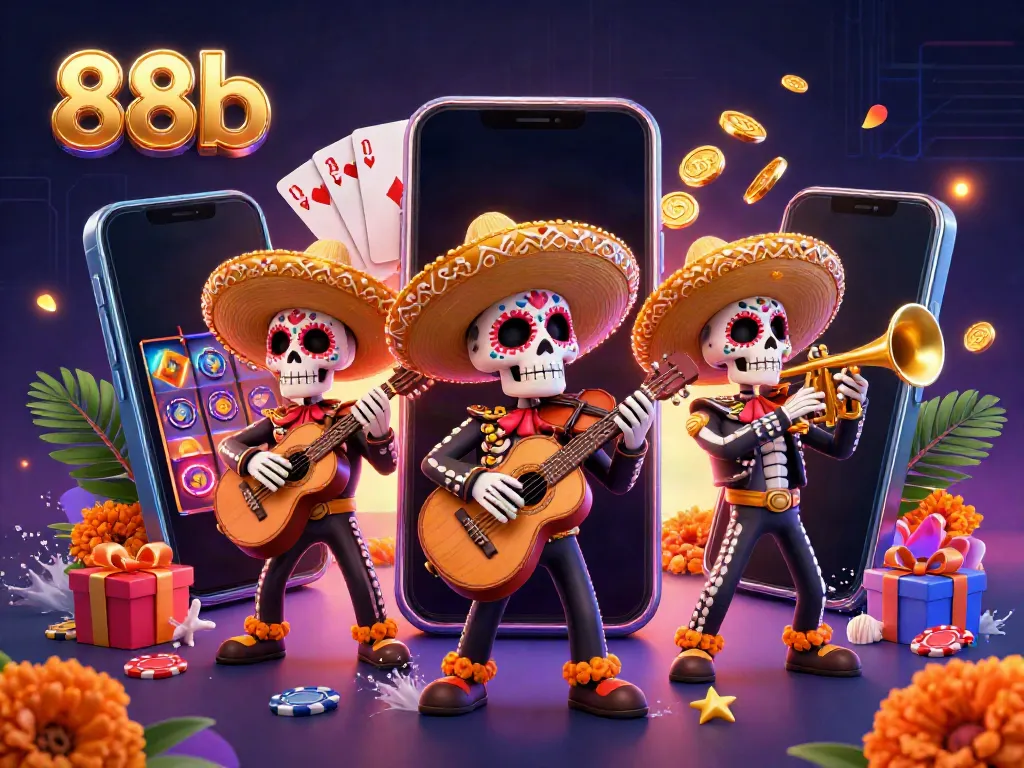 Engage with colorful 88b slot action featuring a lively mariachi scene and animated game elements.