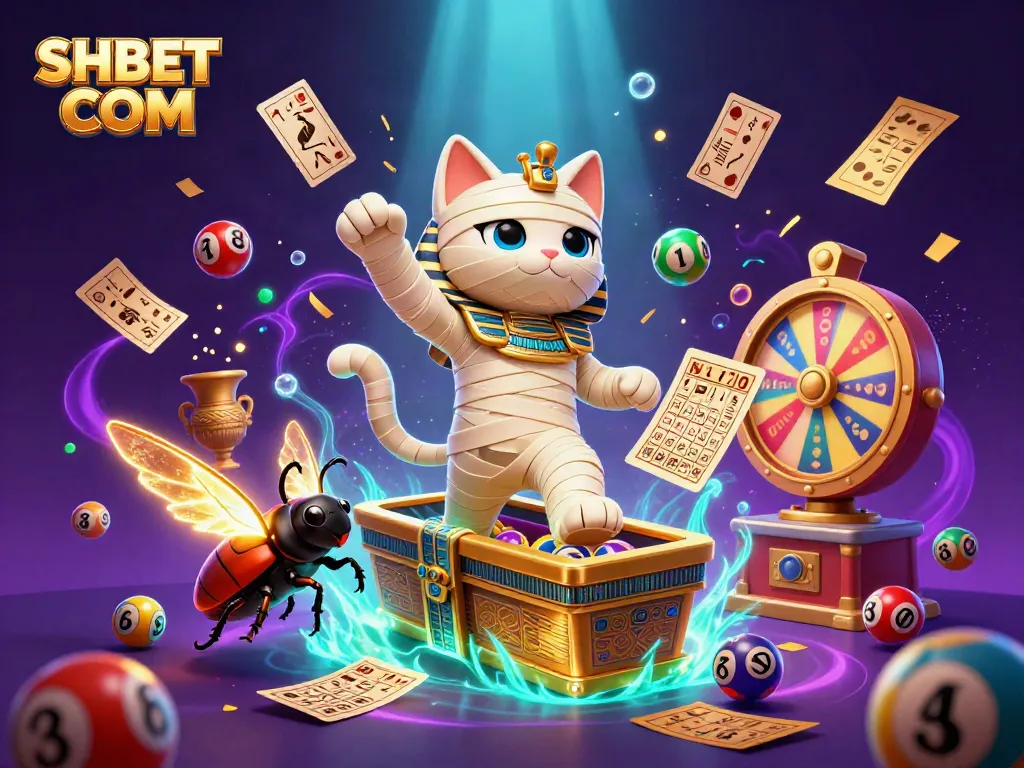 Experience the excitement of SHBET COM with vibrant casino elements in a 3D illustration.