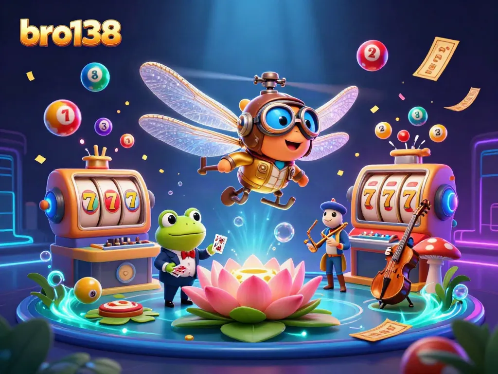 Experience lively gaming action at bro138 with vibrant characters and sports-themed elements.