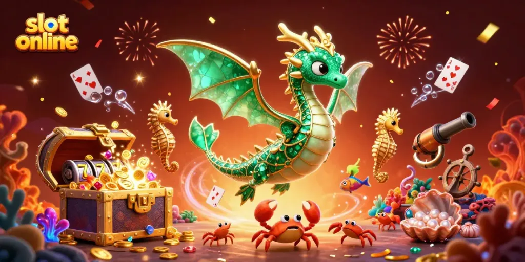 Engage with thrilling slot online gameplay featuring vibrant sea-themed characters and jackpots.