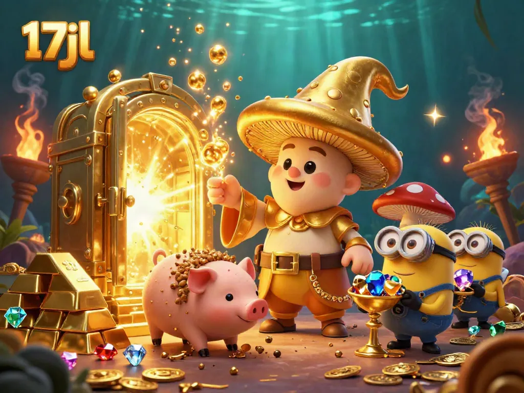 Engage with 17jl's vibrant casino magic in a treasure-filled underwater realm of gold and gems.