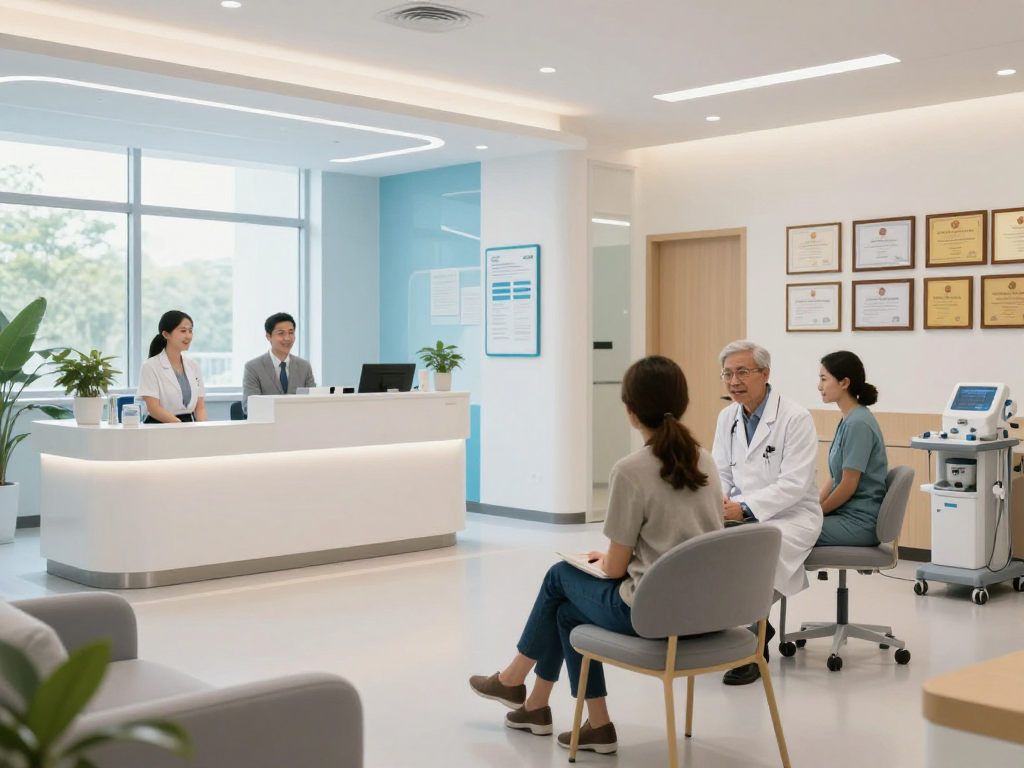 A compassionate doctor consultation in a psychiatric assessment near me, highlighting patient care in a welcoming healthcare service.