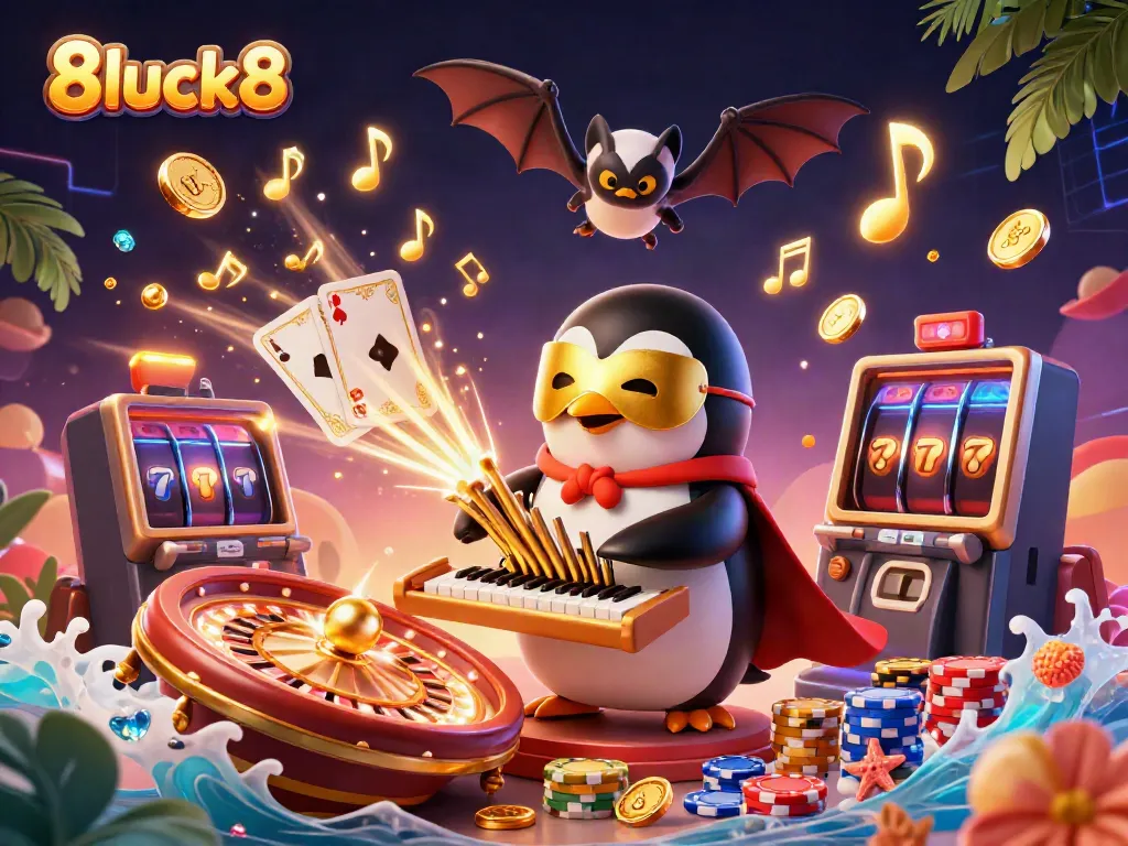 8luck8 showcases a thrilling casino experience with vibrant characters and dynamic gaming elements.