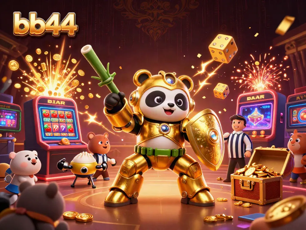 Experience thrilling bb44 gameplay with lively casino characters and dynamic slot machine action.